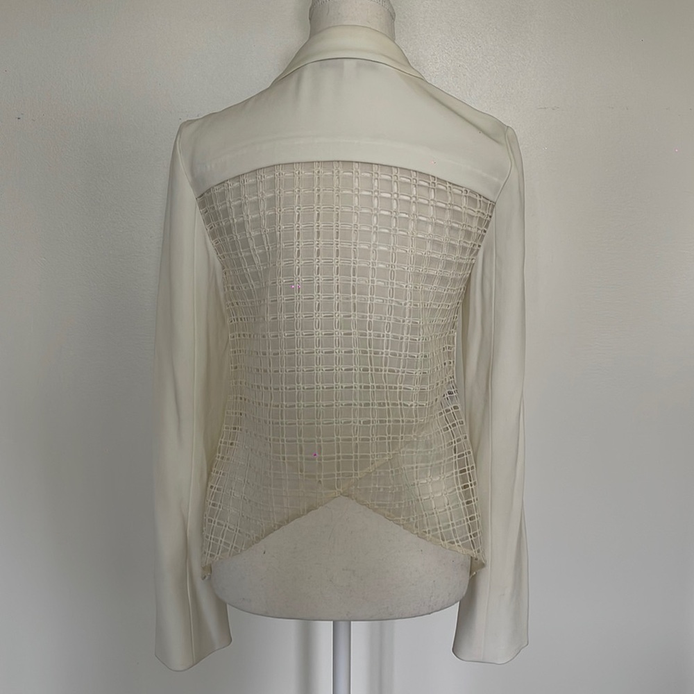 Derek Lam Intermix silk lattice lace blazer